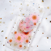 Load image into Gallery viewer, Orange with Blue Streaks Phone Grip