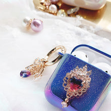 Load image into Gallery viewer, Hearts AirPods (Blue) Protection Case with Detachable Bag Charm