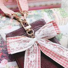 Load image into Gallery viewer, Lace Pink Bow Cardholder