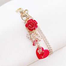 Load image into Gallery viewer, Red Rose Phone Charm