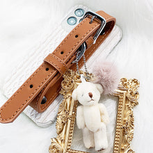 Load image into Gallery viewer, Brown Stitch Strap Phone Cover