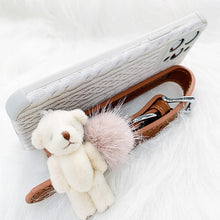 Load image into Gallery viewer, Brown Stitch Strap Phone Cover