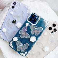 Load image into Gallery viewer, Butterflies and Pearls Phone Cover