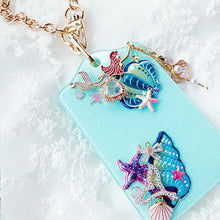 Load image into Gallery viewer, Mermaid Blue Card Holder with Chain Holder
