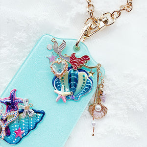 Mermaid Blue Card Holder with Chain Holder