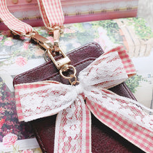 Load image into Gallery viewer, Lace Pink Bow Cardholder
