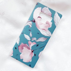 Flower Print Blue Phone Cover