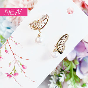 Butterfly Pearl Drips Earring