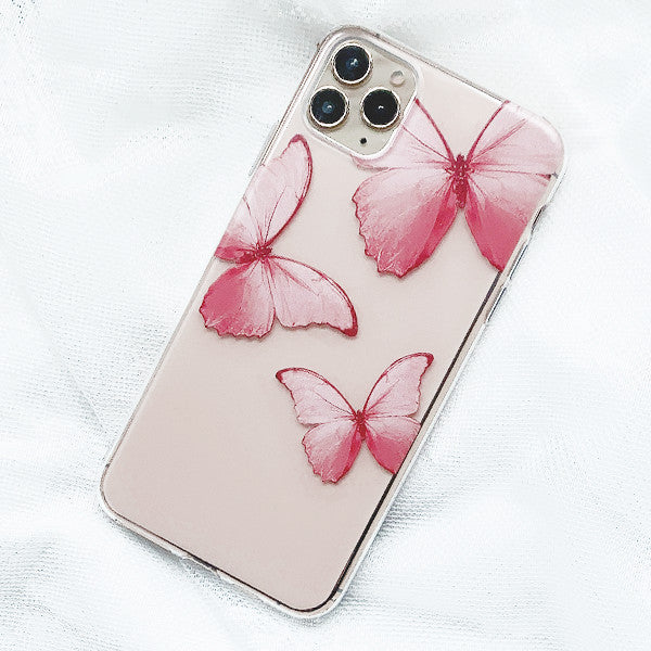 Transparent Butterflies Phone Cover