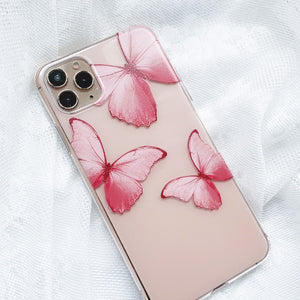 Transparent Butterflies Phone Cover