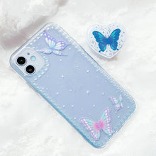 Load image into Gallery viewer, Butterfly Print Transparent Phone Cover
