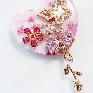 Butterfly Blush Heart Shaped Phone Grip