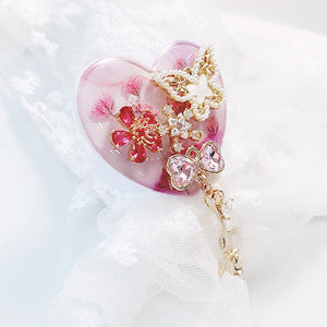 Butterfly Blush Heart Shaped Phone Grip