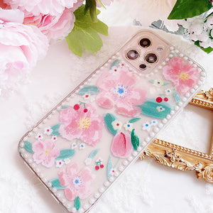 Pearly Flower Prints Phone Cover