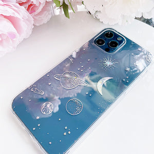 Planets and Moon Phone Cover