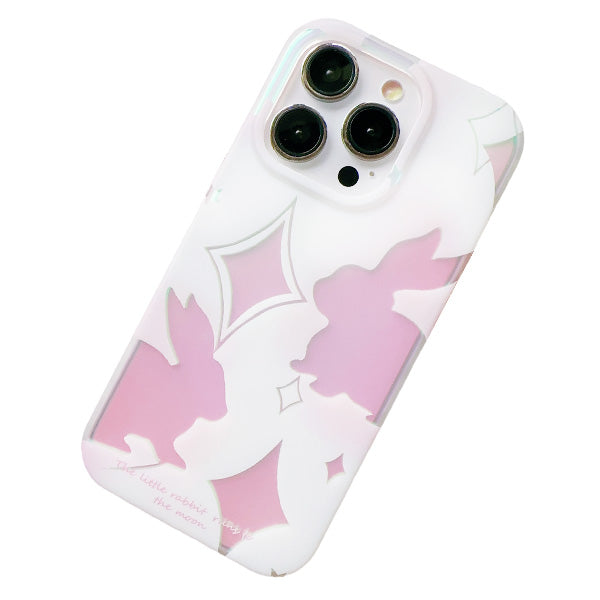 Plating Rabbit Design Phone Case With Star Paper